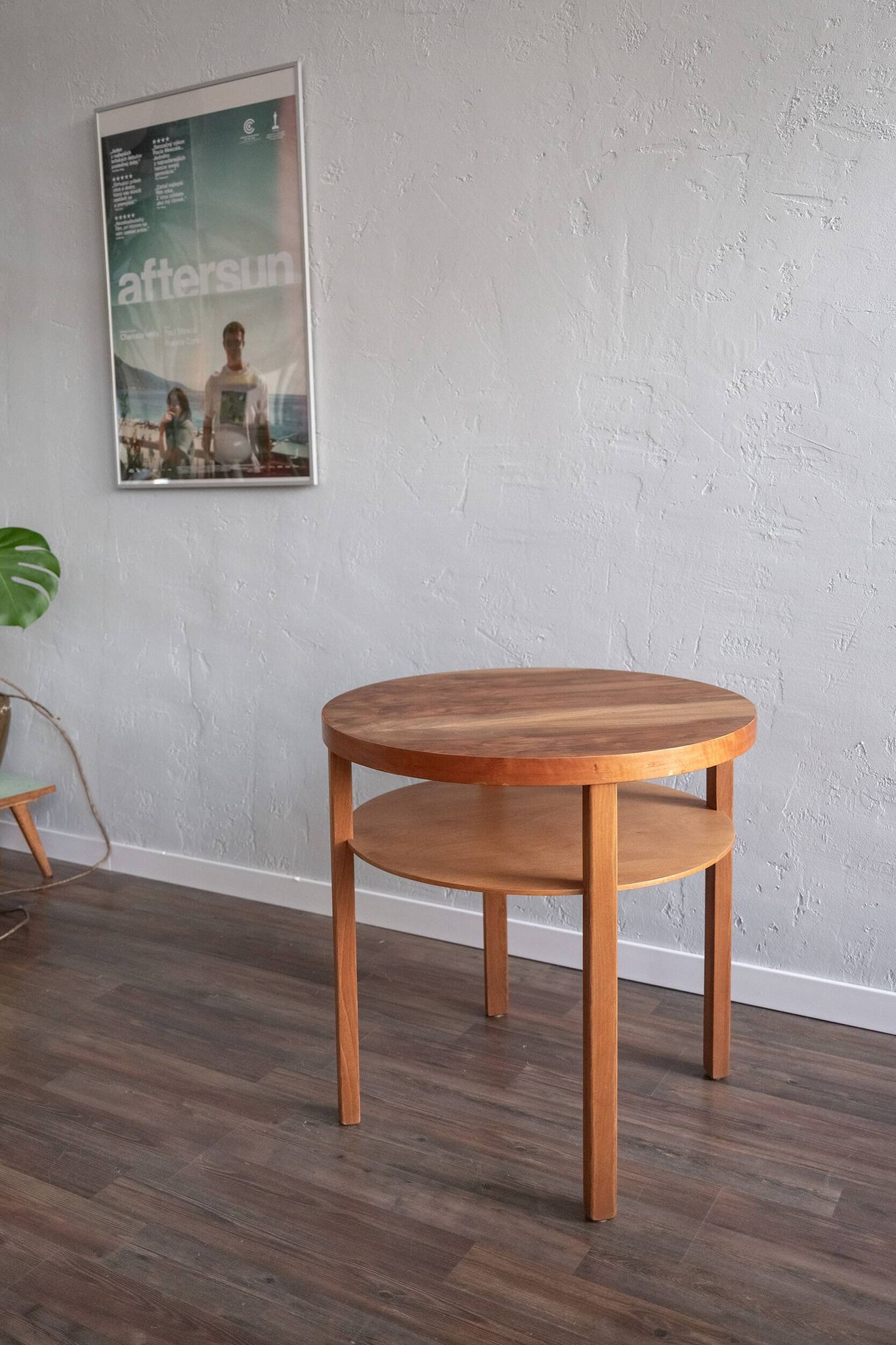 Table d'appoint tchécoslovaque en bois, années 80