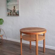 Table d'appoint tchécoslovaque en bois, années 80