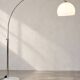 Arc floor lamp with marble base design