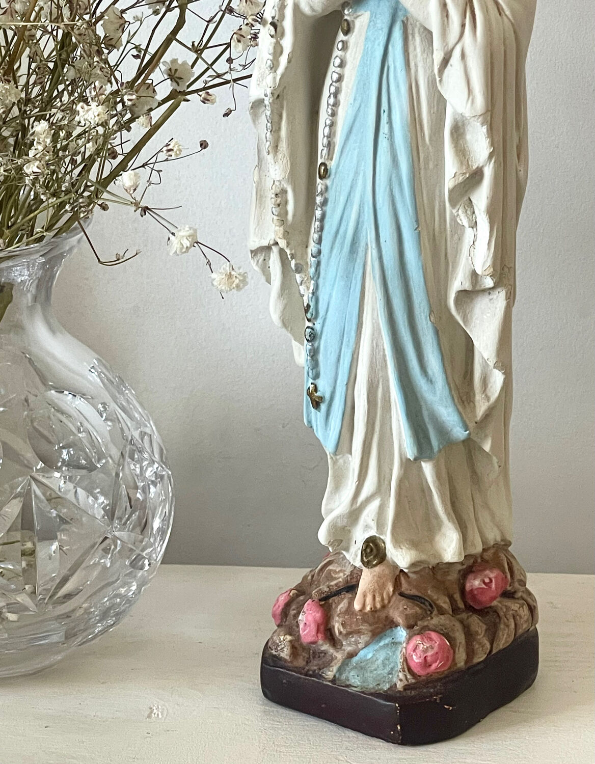 Vierge Marie polychrome 1940/1960.