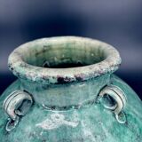 Pair of ancient turquoise glazed stoneware vases, China, late 19th century.