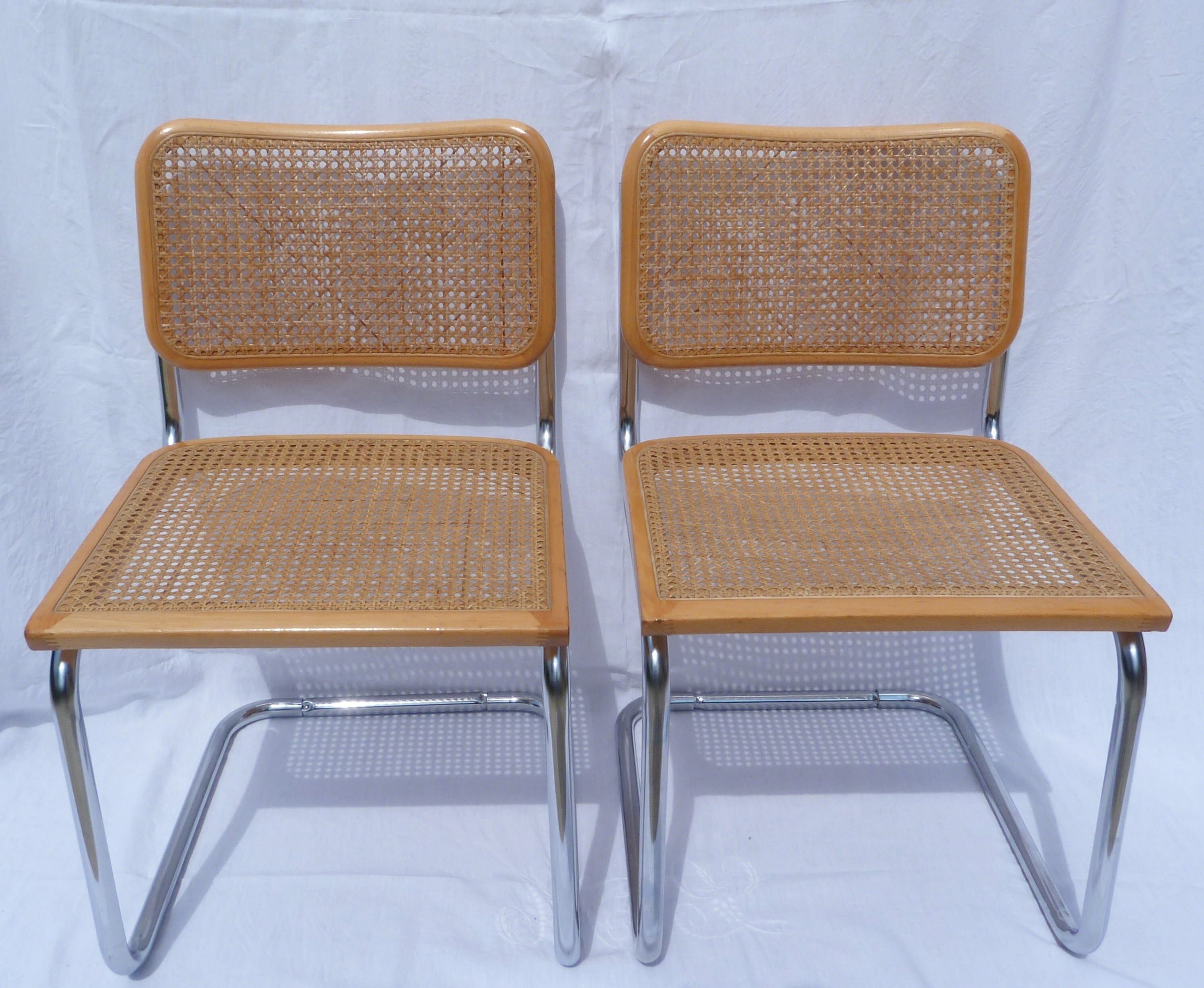 Pair of chairs by Marcel Breuer B32