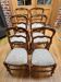 Chairs in cherry wood covered with Toile de Jouy.