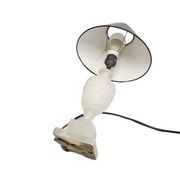 Art Deco alabaster bedside lamp, Belgium, 1950s