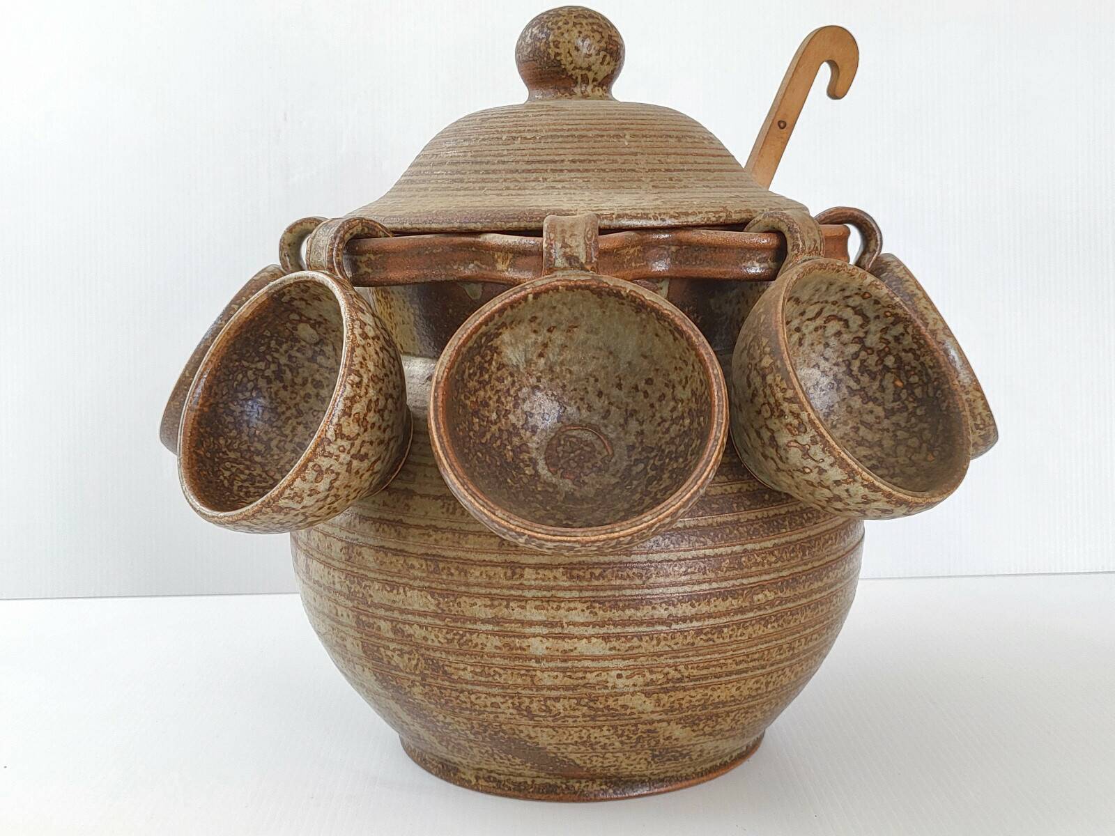 SERVICE A PUNCH/ SANGRIA VINTAGE 1970 IN STONEWARE KERALUC 70S 1970S 1970S