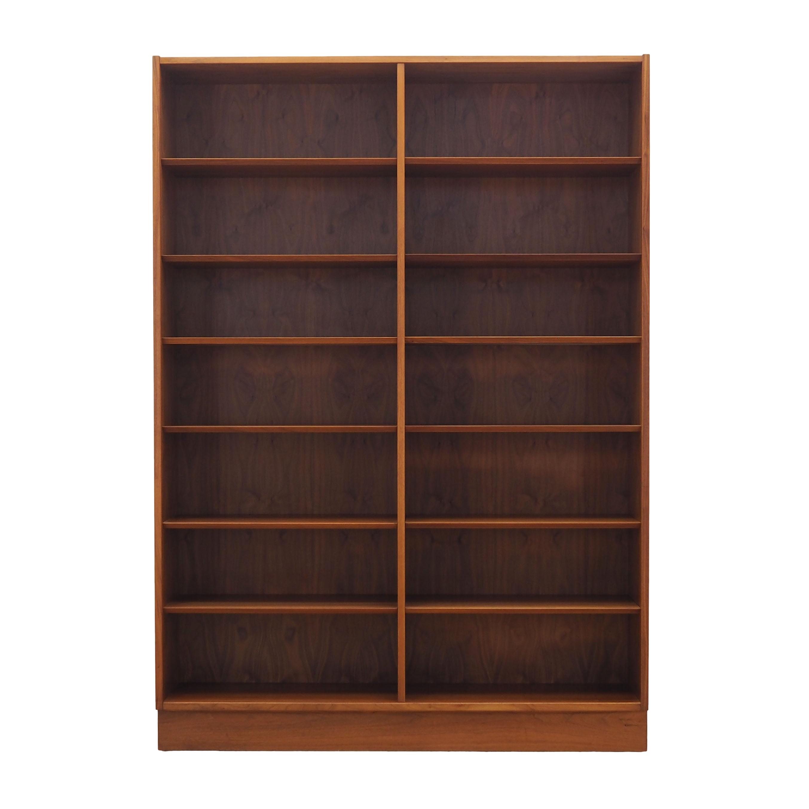 Walnut bookcase, Danish design, 1970s, production Hundevad