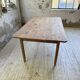 Beech and pine farmhouse table with spindle legs 170 cm
