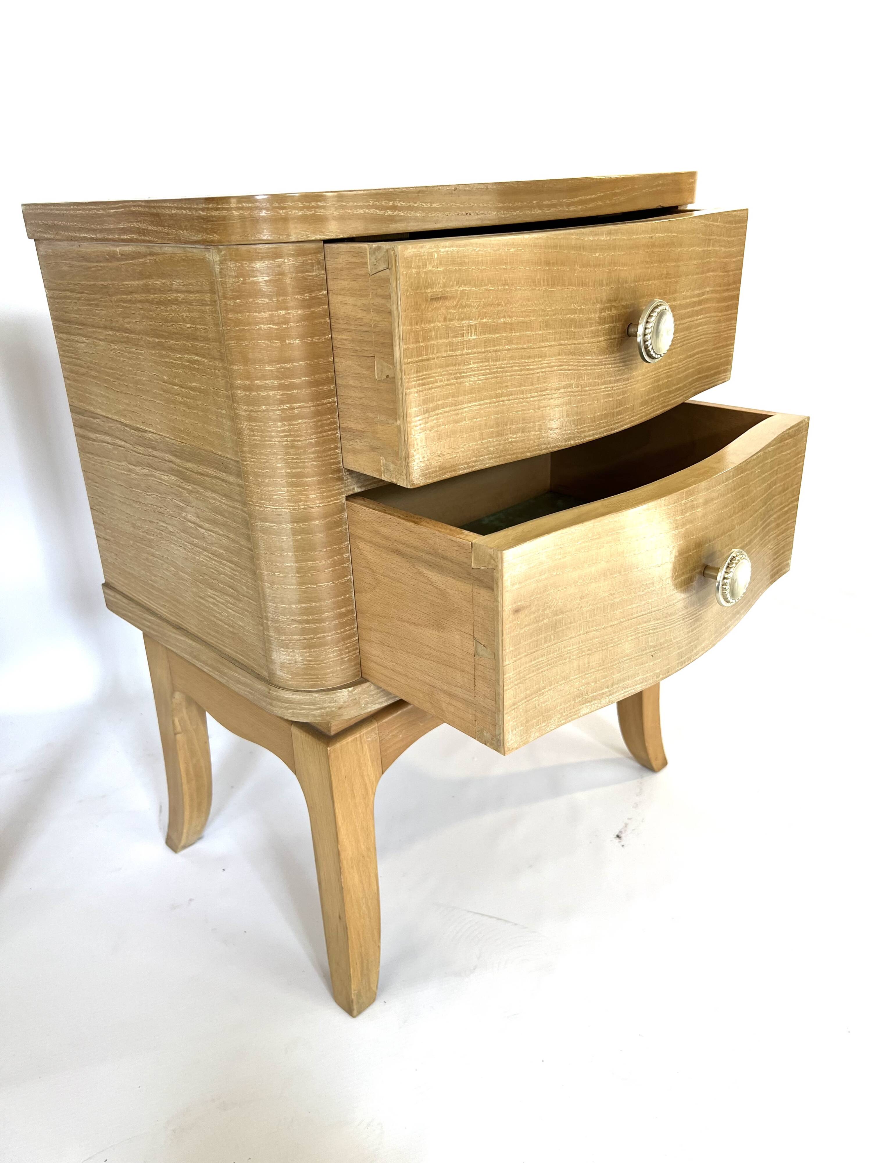 Pair of vintage nightstands or bedside tables from the 50s