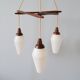 Danish teak hanging lamp three-flamed