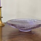 The lilac molded glass compote bowl.