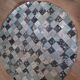 Round cowhide rug
