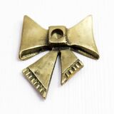 Bougeoir noeud papillon en laiton 1970