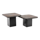 Paul Reinier Kingma. Paire de tables de style Brutaliste. Années 1970.