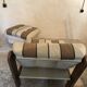 Vintage fireside chair and pouf circa 1980