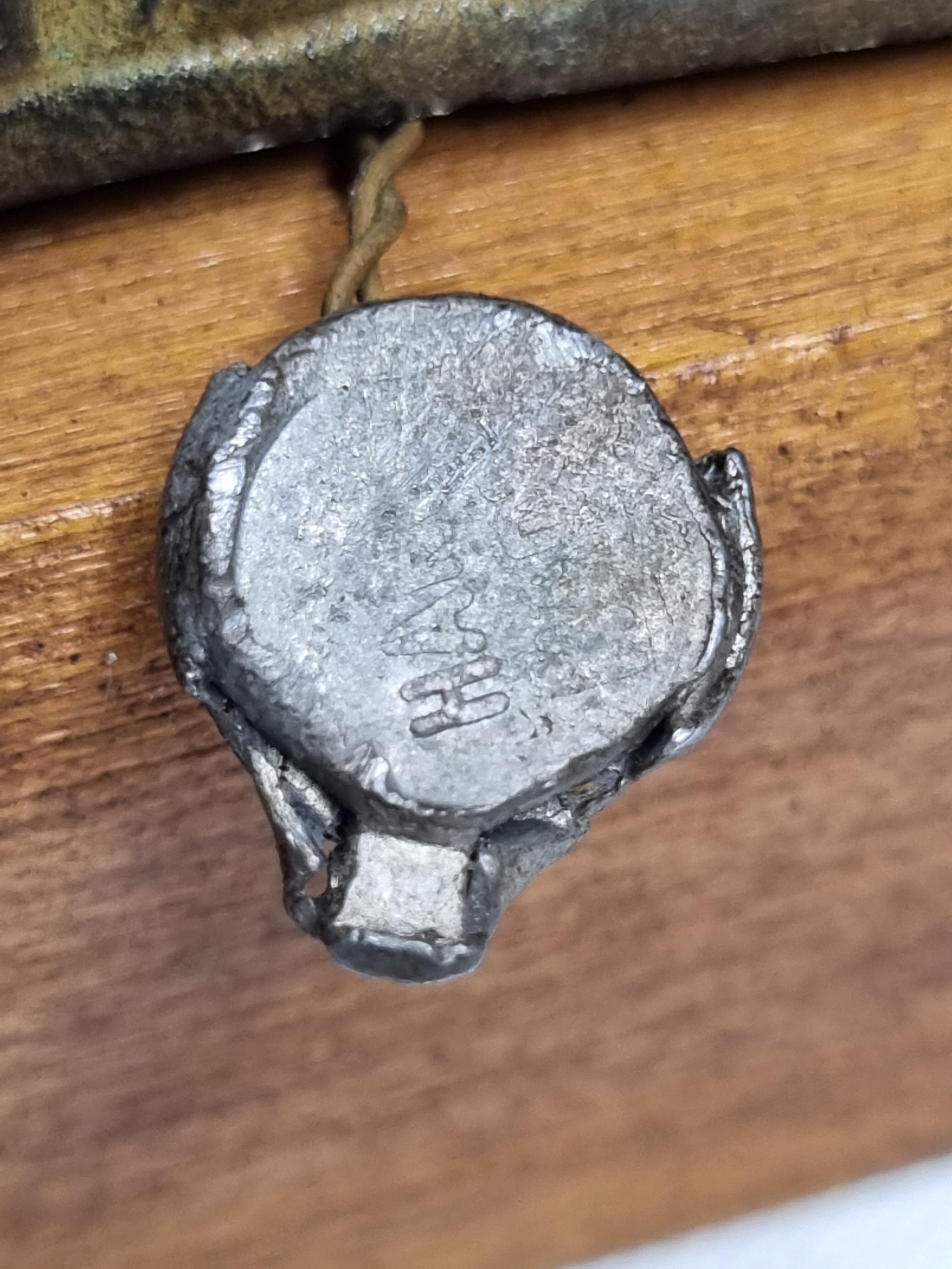 Bust of Homer in patinated plaster on wooden base, 21 cm