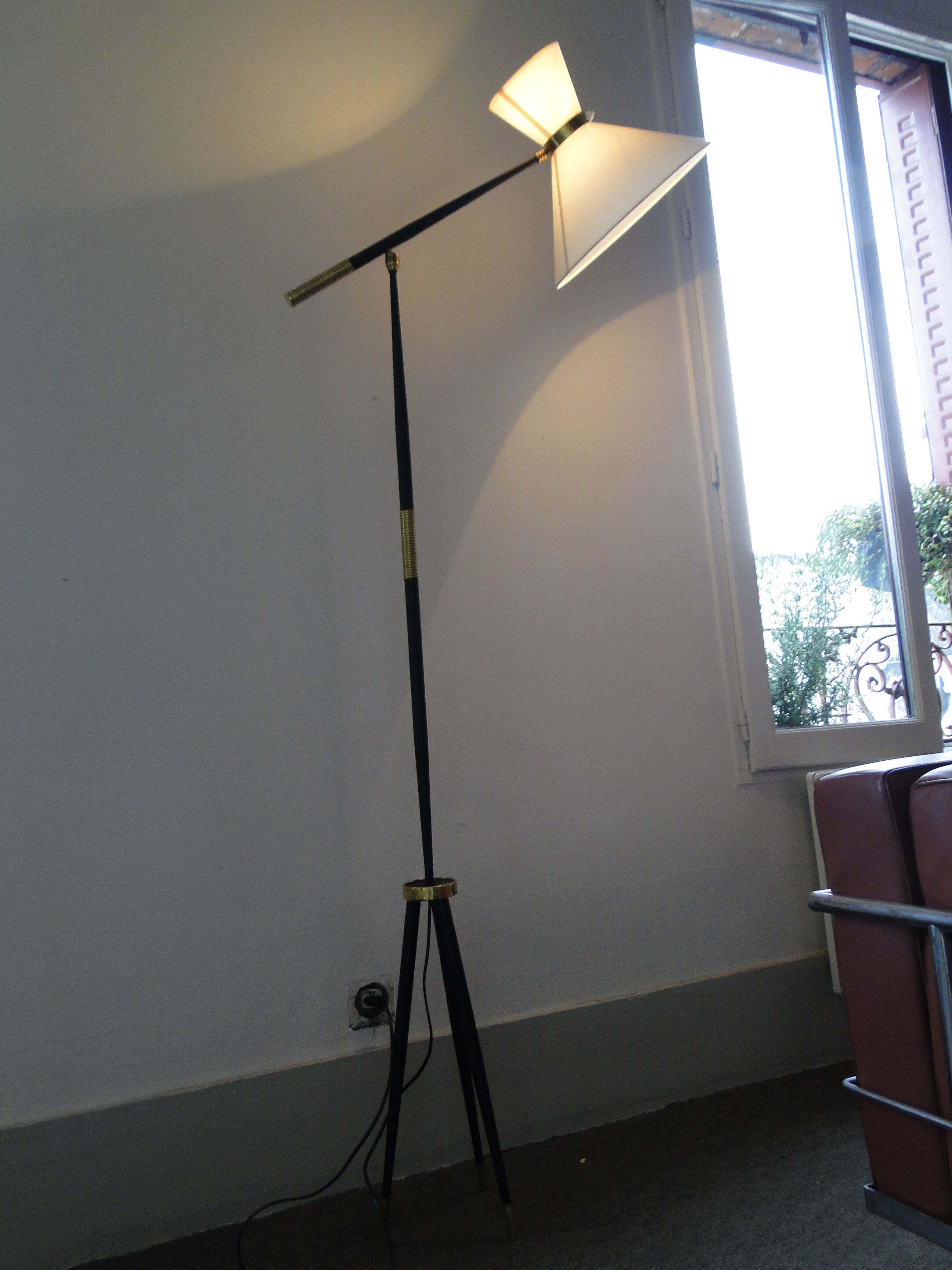 Lampadaire diabolo vintage lunel 1950