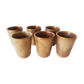 Lot de 6 verres en grès Digoin