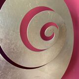 Free-form gold contemporary mirror 95x110cm