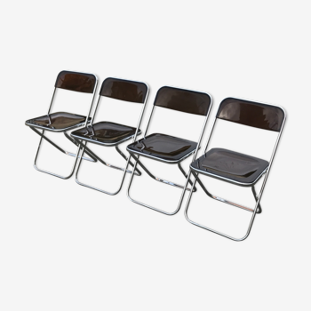 Folding chairs plexiglas vintage design 1970