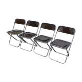 Chaises pliantes plexiglas design vintage 1970