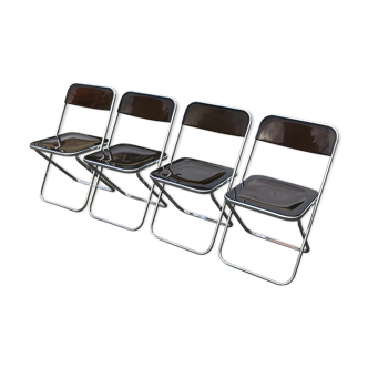 Folding chairs plexiglas vintage design 1970