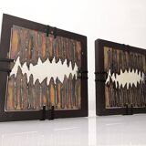 Paire d'appliques murales brutalistes de Ravi Sing pour Lightworks, années 1980