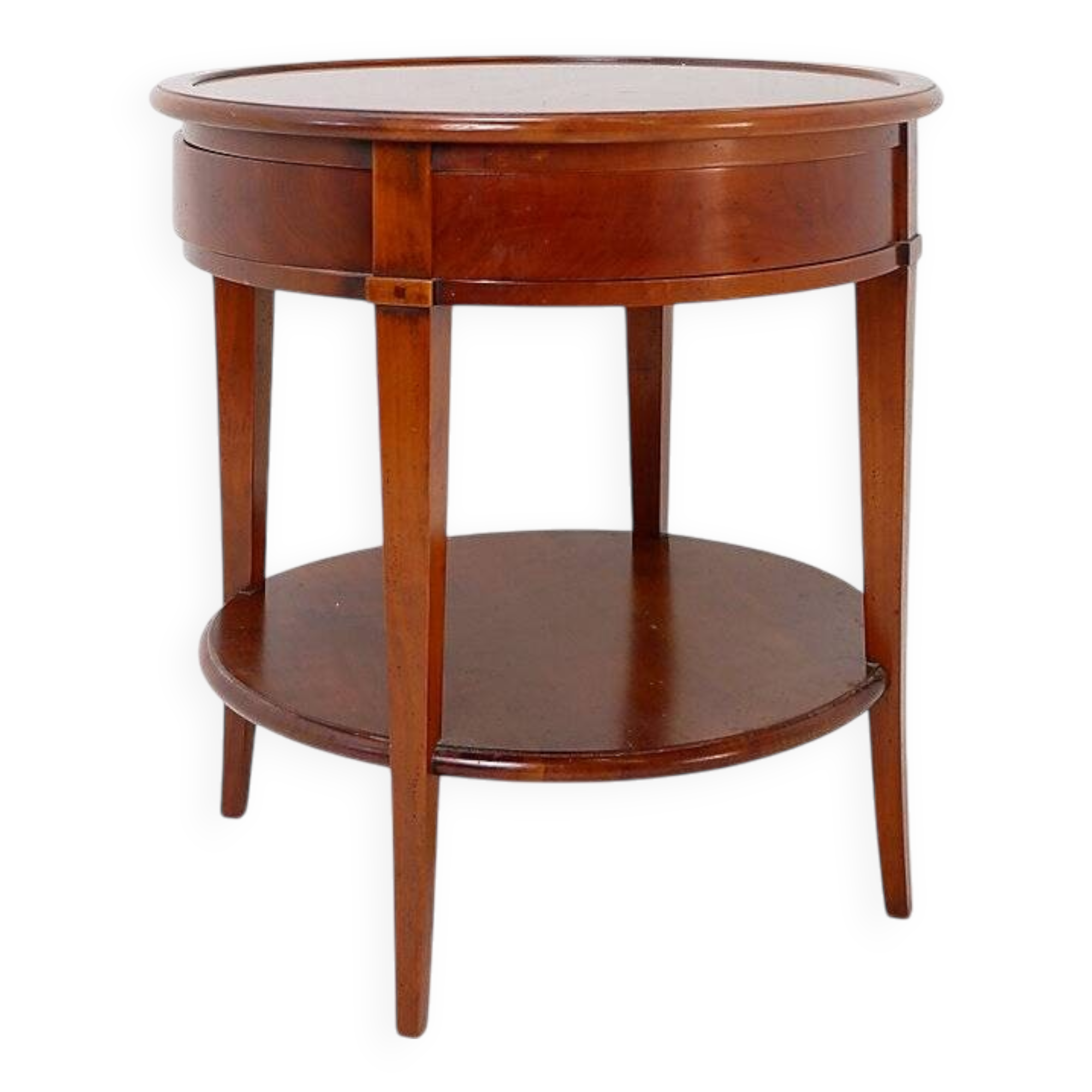 Table d'appoint ronde, 4 tiroirs, XXème s.