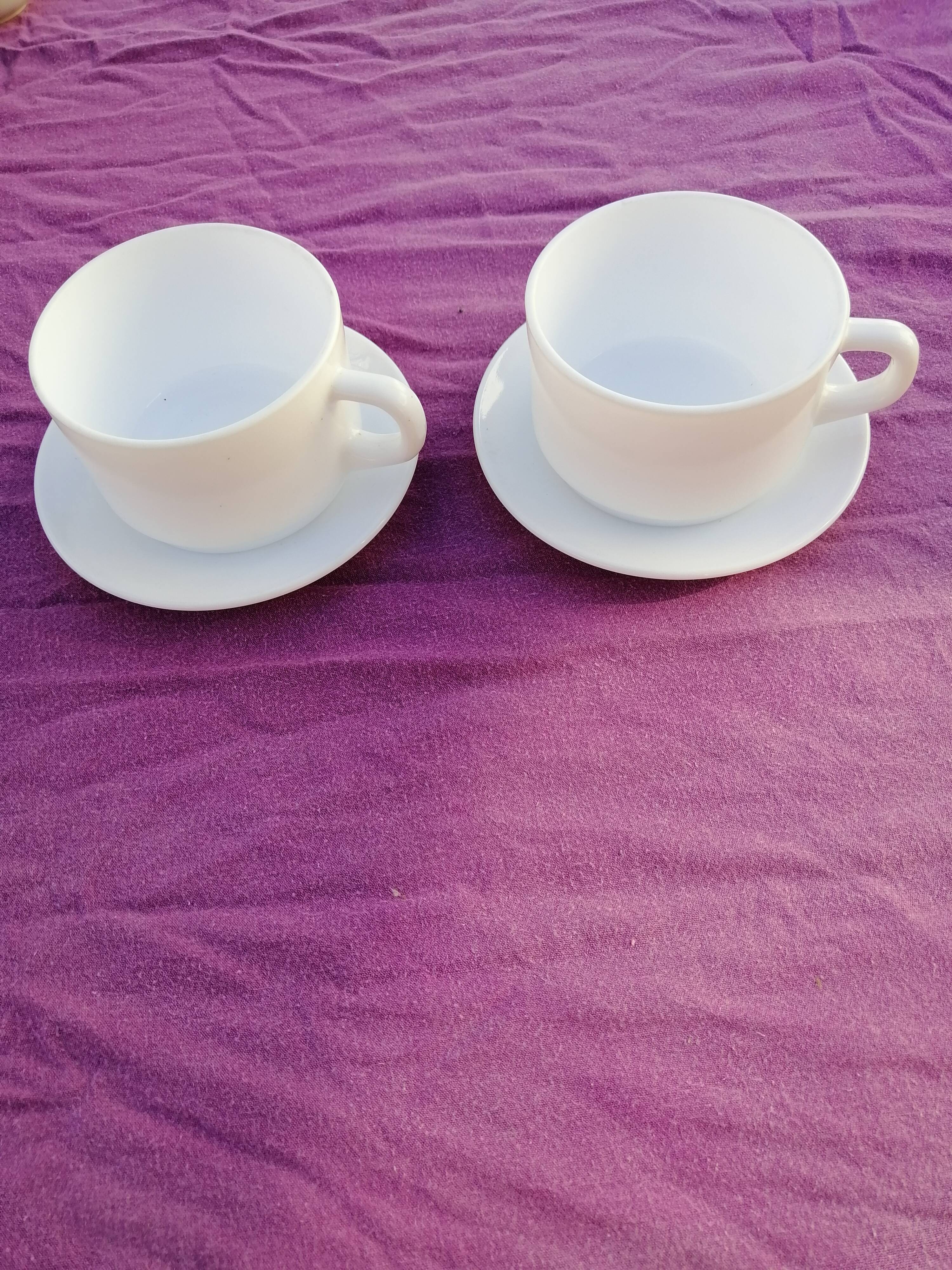 Vintage bistro cups