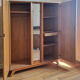 Wooden wardrobe, shelves, vintage, 60s