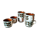 Set of 6 tea or coffee cups, ceramic Boch series Rambouillet in the 1960