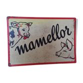 Tôle publicitaire Vache Cochon Mamellor 58x40 cm