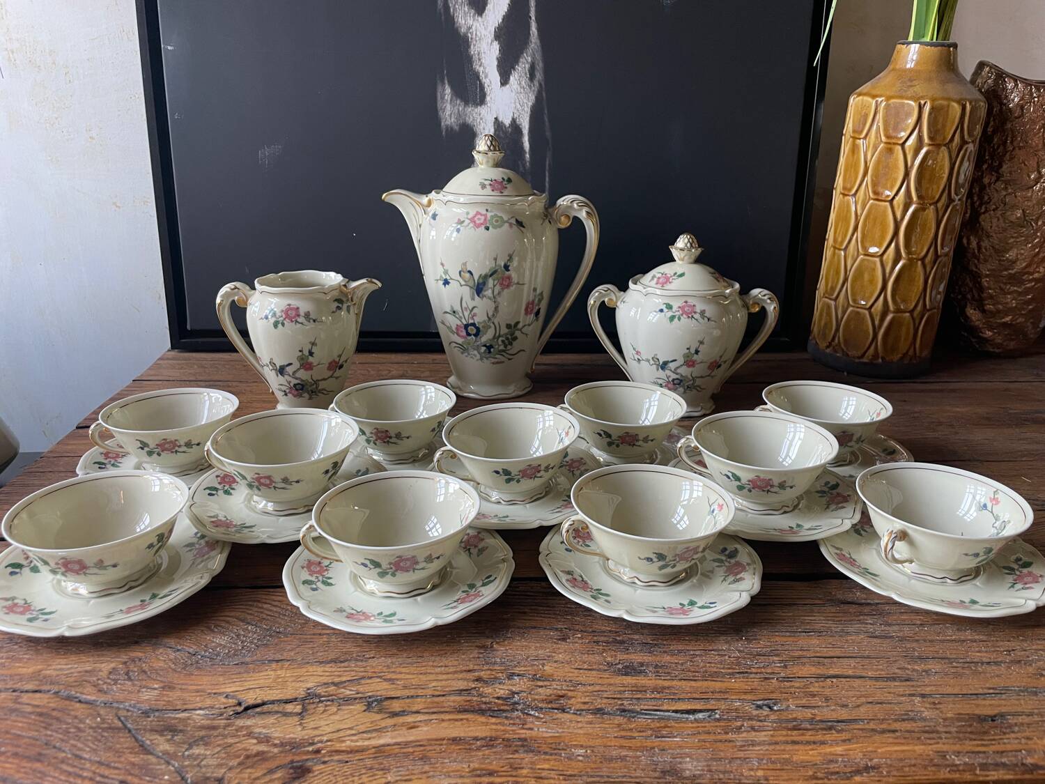 Fine Limoges porcelain coffee service