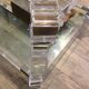 Glass and plexiglass coffee table