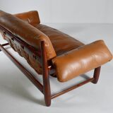 Mole sofa in leather by Sergio Rodrigues. 1960s Made in Brazil