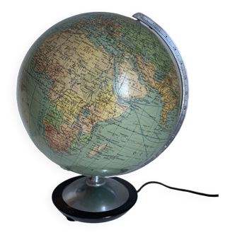 Globe vintage 1950 terrestre verre Colomb édition politique - 34 cm