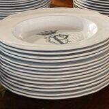 English earthenware service, CP monogram, ducal crown, 109 pieces