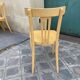 Set of 10 bistro chairs in light beech.