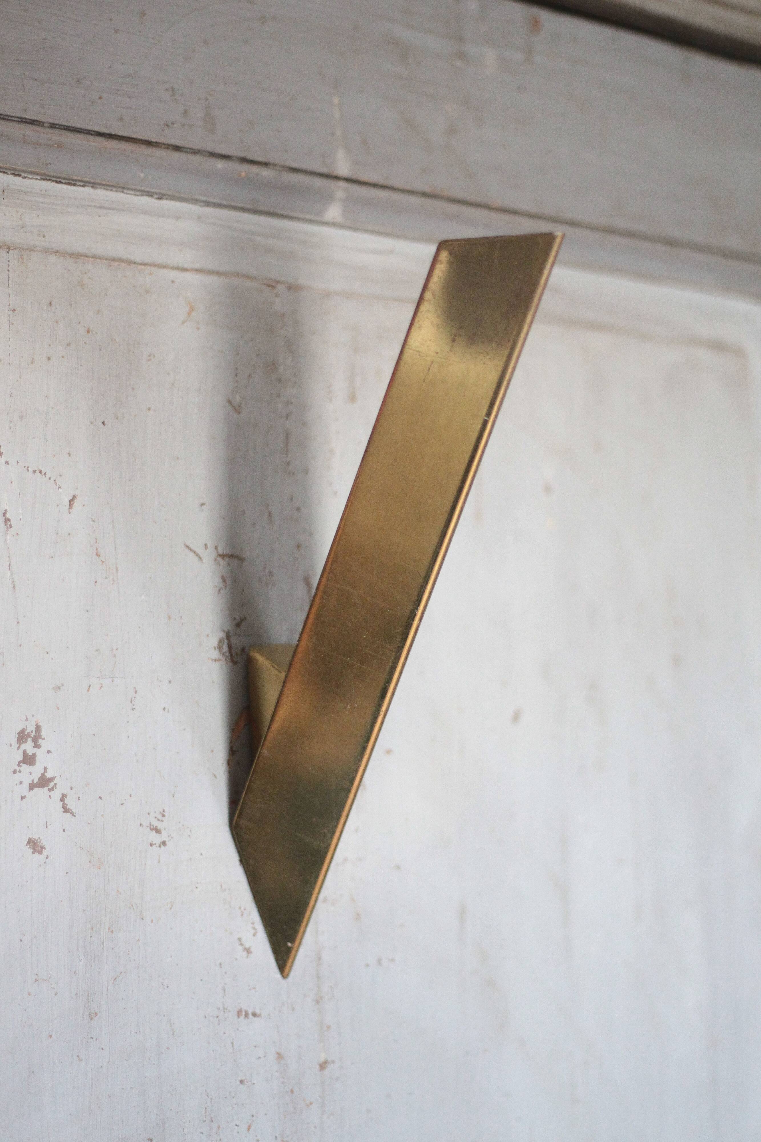 Vintage J.T. Kalmar wall sconces, brass wall lights, modernist.