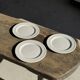 Set of 3 large classic white plates D24.5