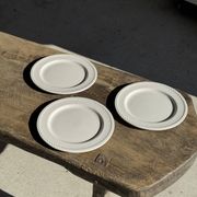 Lot de 3 grandes assiettes blanches classiques D24,5