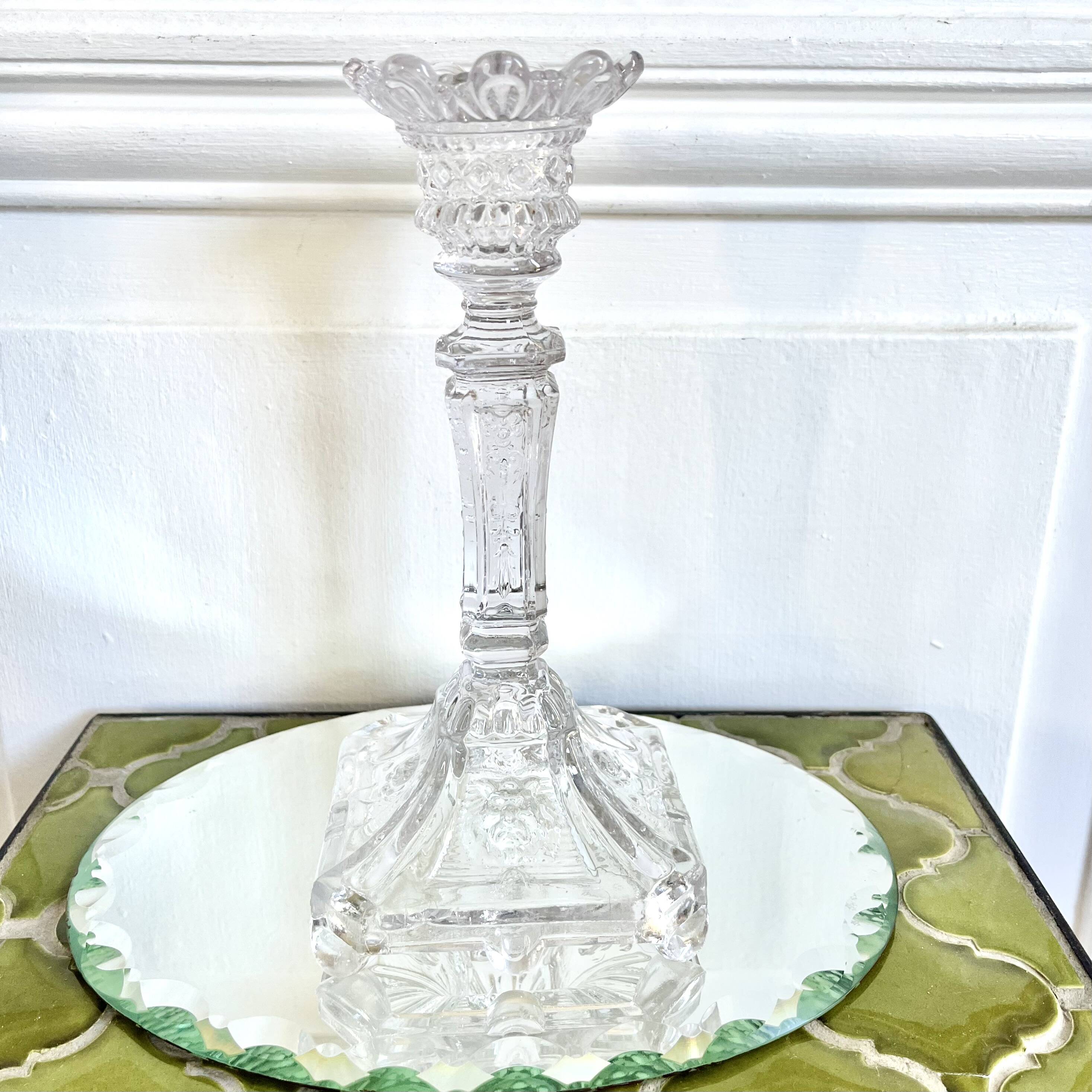 Portieux molded glass candle holder