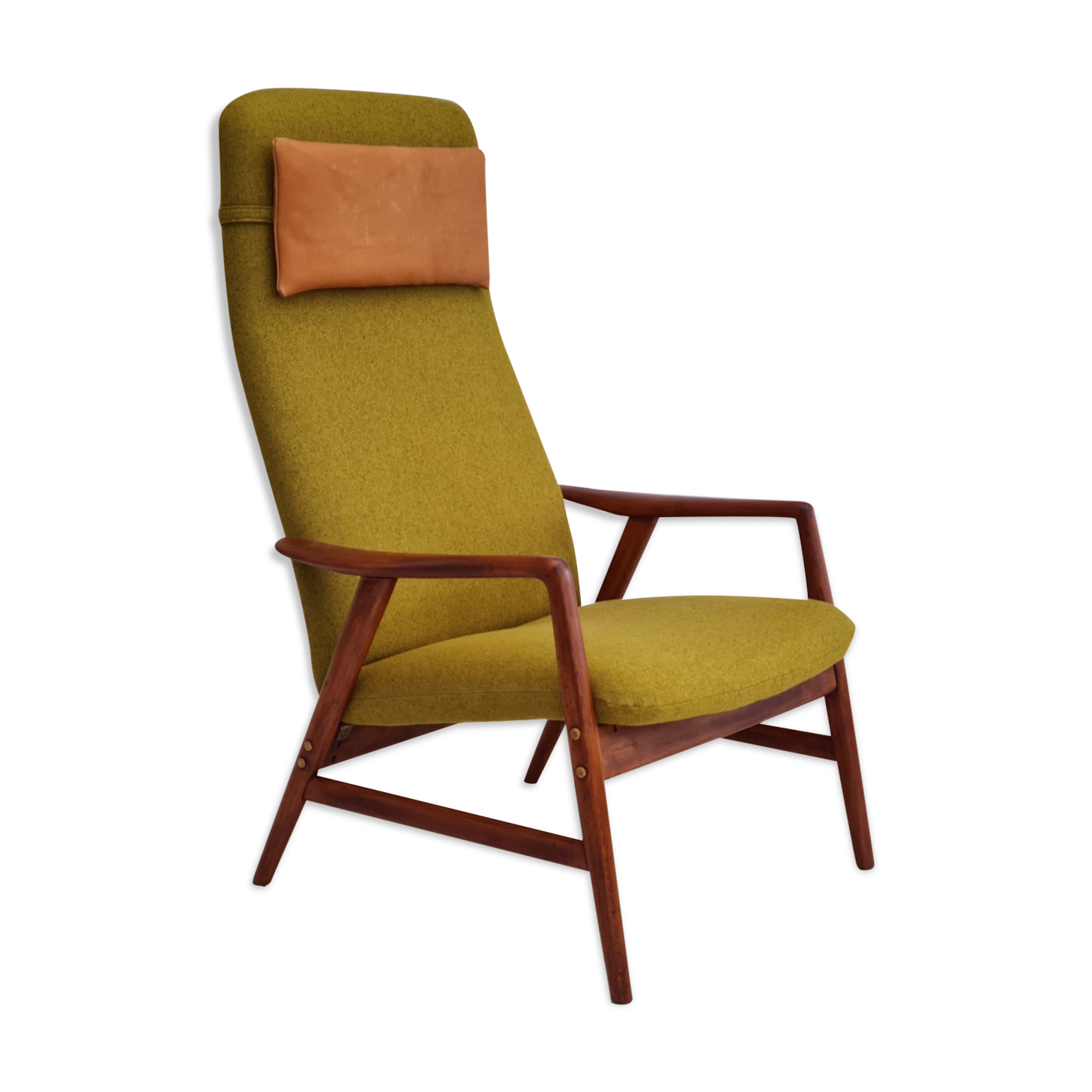Alf Svensson, 60s, armchair model Kontur, completely restored, furniture wool