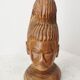 Hand Carved African Ebony Woman Bust: Vintage Tribal Sculpture