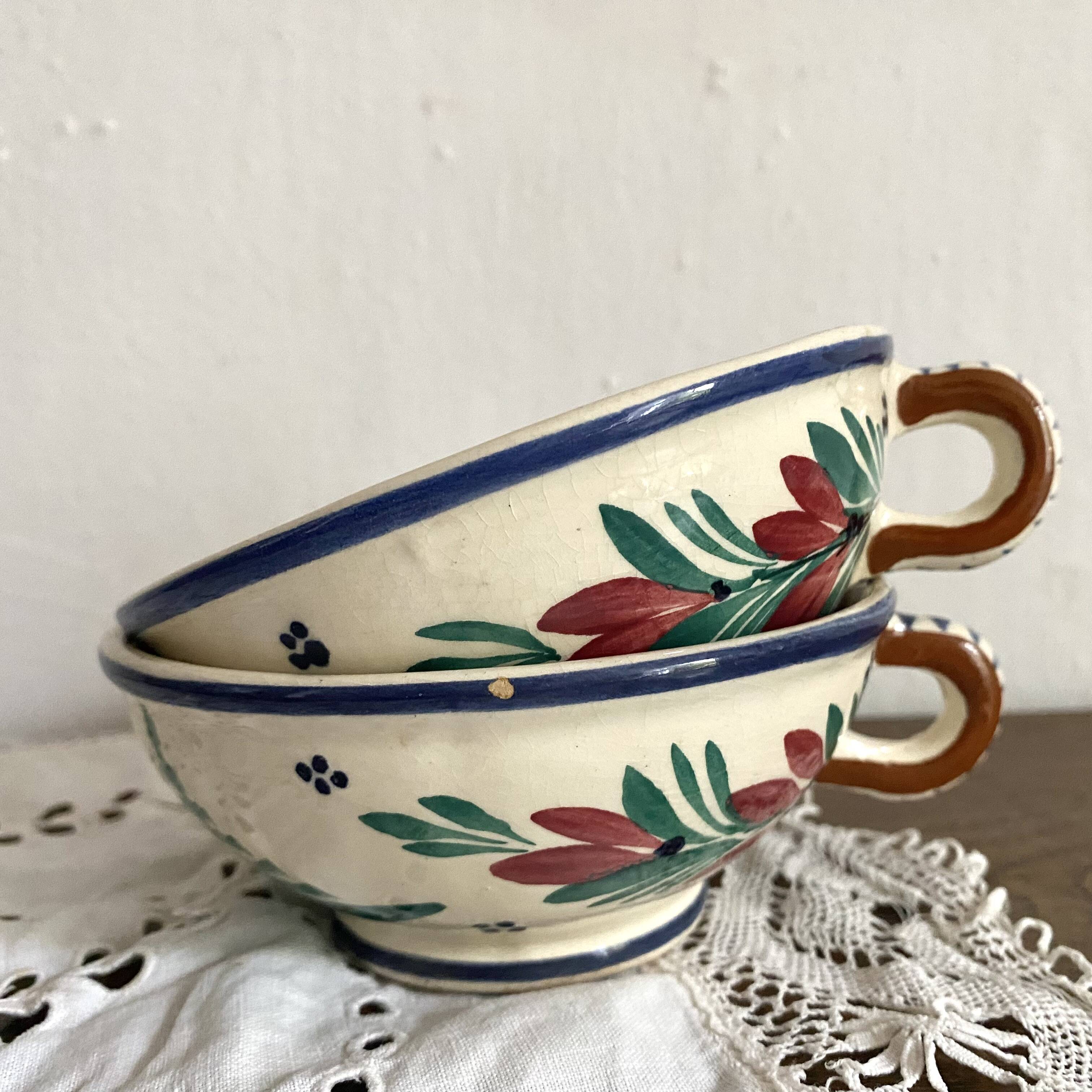 Quimper cider cups or bowls