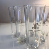 5 old glasses of brasserie café de paris