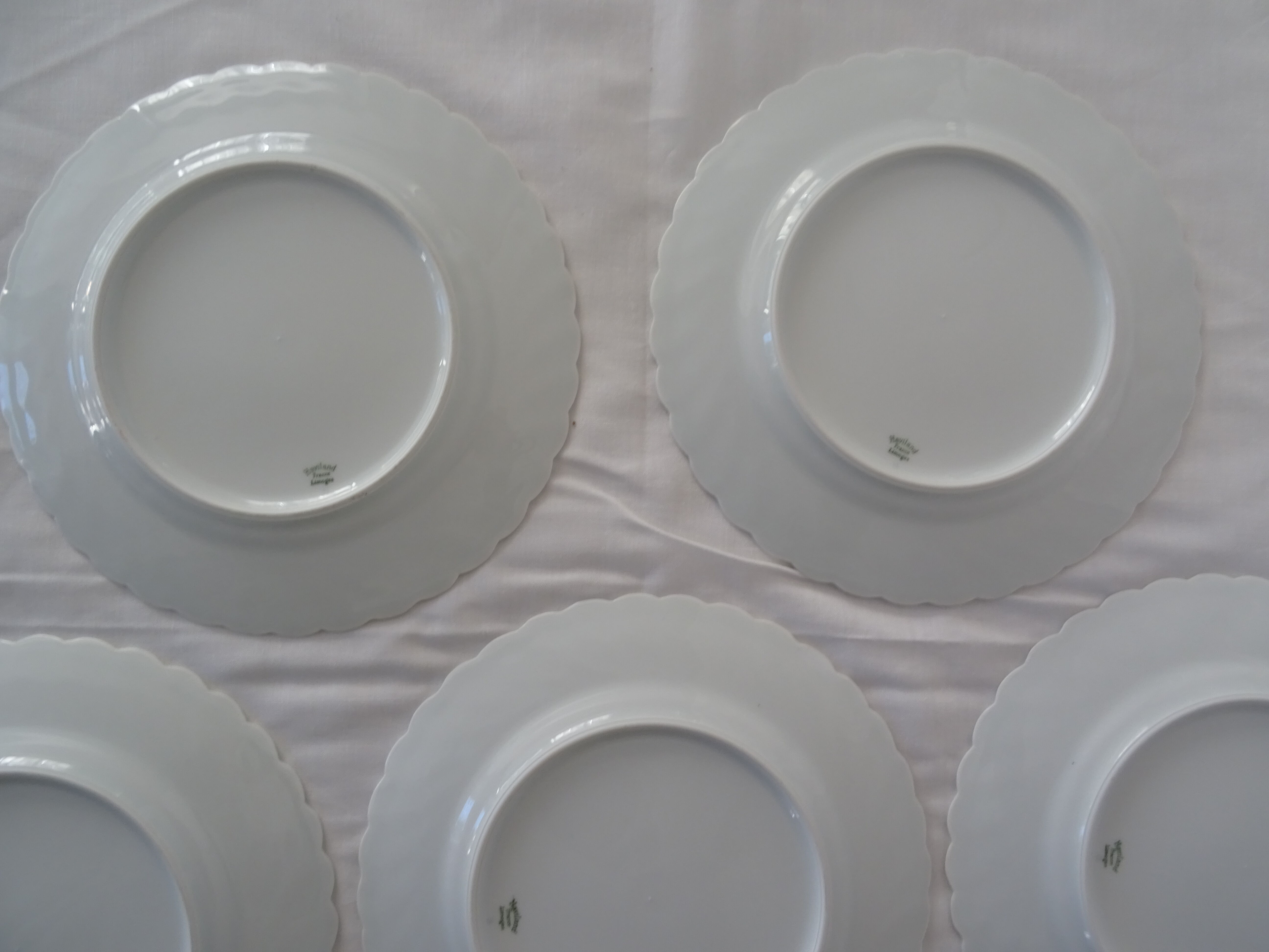 8 flat plates Haviland 426112 Sylvie flowers small roses Limoges