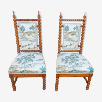 Pair of chairs Napoleon III, 19th century