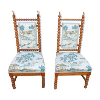 Pair of chairs Napoleon III, 19th century