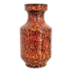 Modern West German Fat Lava Pottery Vase – Volcanic Orange & Red