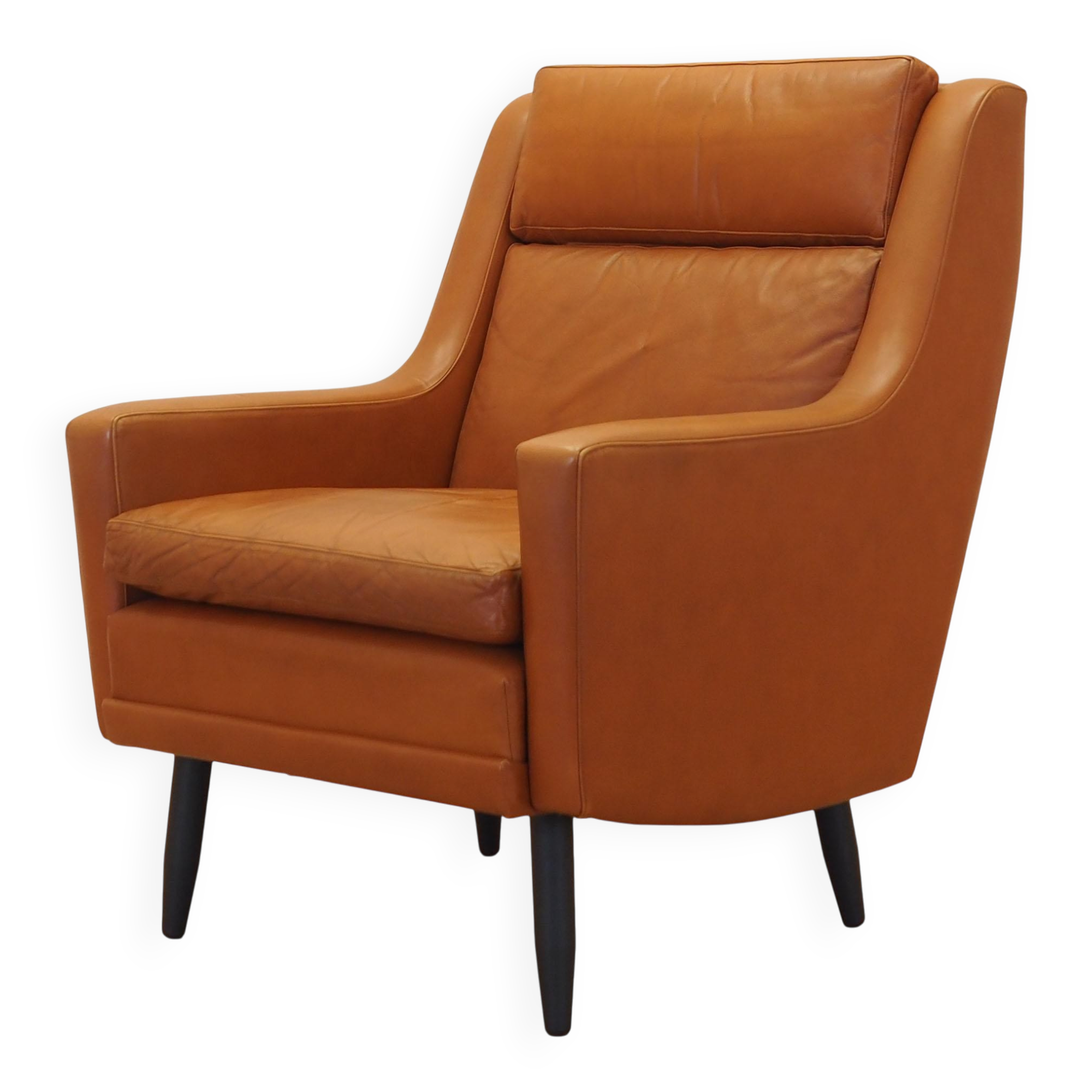 Orange armchair, Danish design, 1970s, made in Denmark